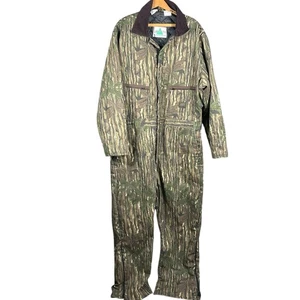 VTG Liberty Camo Coveralls Mens XL Reg Quilted Insulated Realtree  Hunting USA - Picture 1 of 6