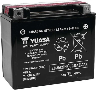 AGM Maintenance Free Battery YTX20HL-BS Yuasa YUAM620BH - Image 1 of 2