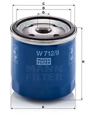 Ölfilter Anschraubfilter W 712/9 MANN-FILTER für CITROËN TALBOT - Bild 1 von 4