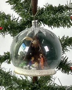 1655/25 1x alter Christbaumschmuck Weihnachtsschmuck Kugel Christi Geburt - Picture 1 of 6