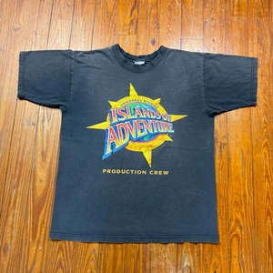Camicia vintage Universal Studios Island Adventures uomo taglia large nera anni 90 - Foto 1 di 10