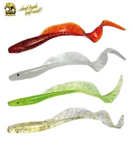 4 Stk. Behr Trendex Crazy Tail Hecht Zander Köder Raubfisch Angeln Gummifisch - Bild 1 von 1