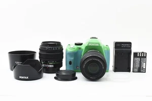 PENTAX K-r 12.4MP Digital SLR Camera Green Body w/Two Lens Set from Japan - Picture 1 of 16