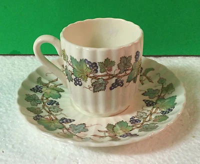 Spode Demitasse Cup & Saucer Monticello Vine Pattern - Image 1 of 4
