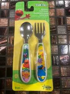 123 Sesame Street Fork And Spoon 9+ M  - Picture 1 of 4
