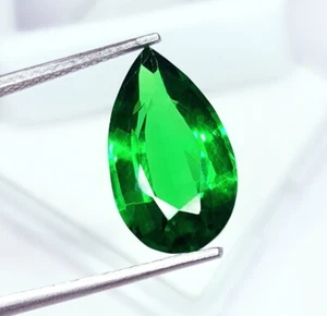 Loose Gemstone Natural Tsavorite Garnet 8.87 Ct Certified Pear Shape Garnet Gems - Picture 1 of 11