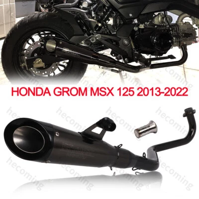 Sistema de escape completo de motocicleta para Honda Grom MSX 125 2013-2022 con silenciador deflector Foto 1 de 4