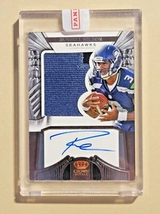 Russell Wilson RC 2012 Crown Royale RPA autógrafo reliquia/349 Rookie Broncos - Imagen 1 de 3