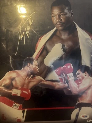 Larry Holmes Signed Auto 11x14 vs Ali Boxing Photo PSA Cert - Image 1 of 3