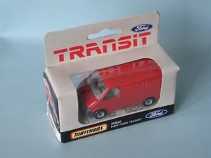 Matchbox MB-60 Ford Transit Red Body No Tampo in Ford Box RARE - Imagen 1 de 2