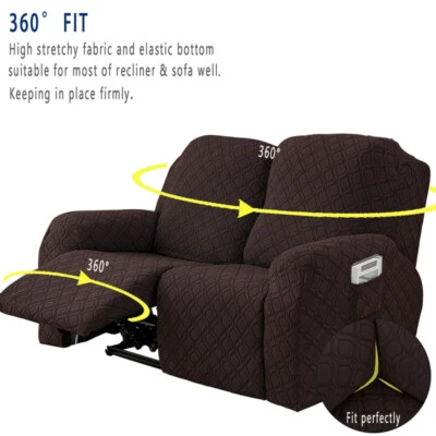 Funda de sofá reclinable de 2 asientos funda de sofá sofá sofá sofá funda antideslizante nueva Foto 1 de 4