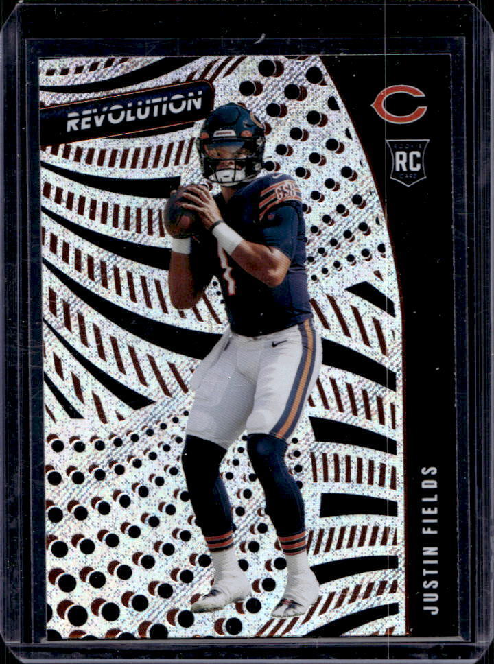 2021 Chronicles Revolution Justin Fields Rapture Parallel Rookie RC #REV-4 Bears