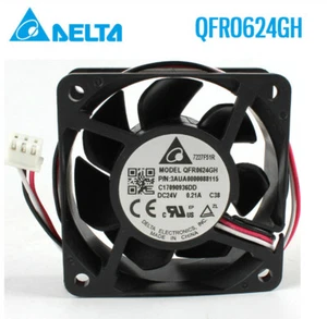DELTA QFR0624GH 24V 0.21A 6025 6CM 3-pin dual ball inverter fan - Picture 1 of 3