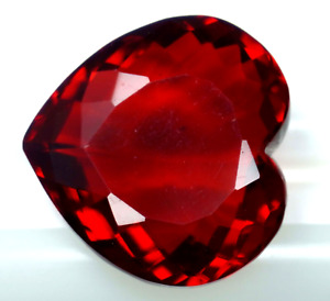EGL Certified Natural 100 Ct Brazilian Red Color Topaz Heart Cut Loose Gemstone