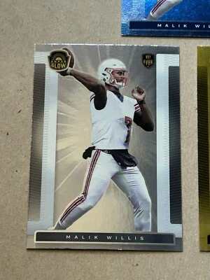 2021 Super Glow 1st Ever RC Silver / Gold & Blue Foil #20 Malik Willis - Image 1 of 4