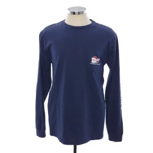 Camiseta Vineyard Vines Feliz Navidad 2017 Whale Santa Manga Larga Cuello Redondo L - Imagen 1 de 9