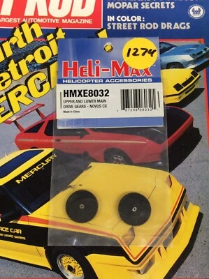 Heli-Max HMXE8032 Upper & Lower Main Drive Gears: Novus CX NewInPack USA Shipped - Image 1 of 2