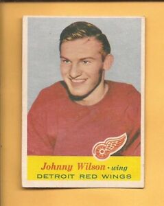 1957-58  TOPPS  # 47  JOHNNY WILSON  Detroit Red Wings   Excellent-Mint