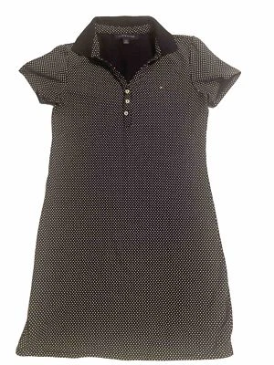 Vestido Clásico Tommy Hilfiger Azul Marino Lunares Manga Corta Talla S Looks Nuevo Foto 1 de 4