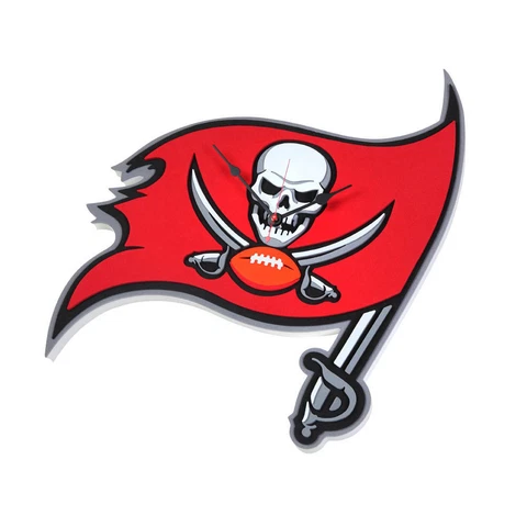 Foam Fanatics NFL Tampa Bay Buccaneers 3-D Foam Wall Clock Home Office decor Cover