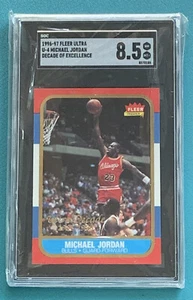 1996-97 Fleer Ultra #4 U-4 Michael Jordan Decade Of Excellence SGC 8.5 NM MT+ - Picture 1 of 5