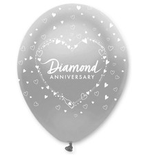Diamant Jubiläum 30.5cm Helium / Luft Latex Ballons 60th Wedding Party