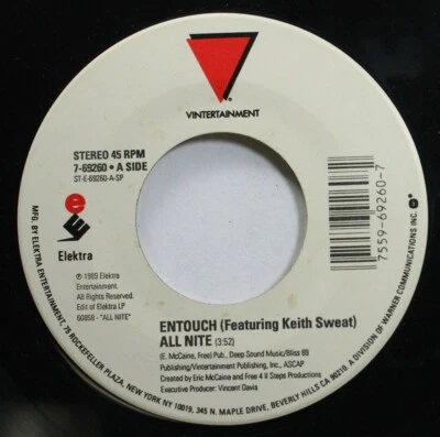 90'S 45 Entouch (Featuring Keith Sweat) - All Nite / all nite On Vintertainment - Image 1 of 2