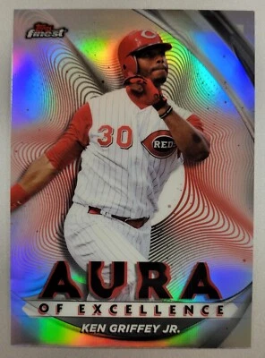 2022 Topps Finest - Ken Griffey Jr. - Aura of Excellence Insert REDS - Image 1 of 2