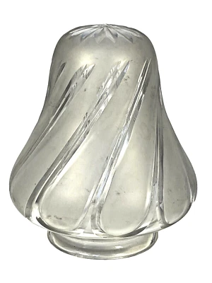 GLOBE OU TULIPE EN VERRE TAILLÉ POUR LUSTRE LUMINAIRE ANCIEN XIXème  - Photo 1/4
