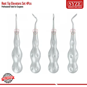 Dental Chirurgische Wurzelaufzüge Zahnextraktion Luxationsinstrumente 4er Set UK - Bild 1 von 3