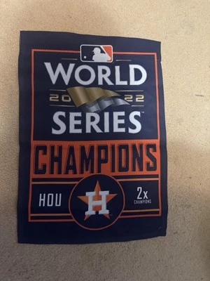 Houston Astros 2022 World Series Champs 2 Sided Garden Flag 12.5x18 MLB - Image 1 of 2