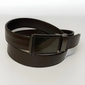 SlideBelts Men’s Size 30-34 Brown Genuine Leather Ratchet Belt - Picture 1 of 7