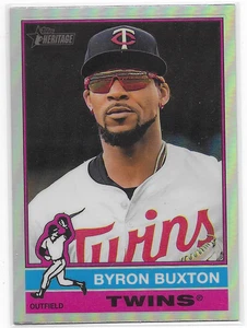 2025 Topps Heritage Chrome Refractors #282 Byron Buxton Minnesota Twins - Picture 1 of 2