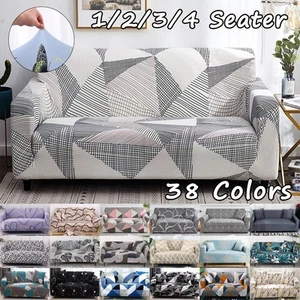 Sofa Covers Seater 1/2/3/4 Elastic Settee Stretch Slipcover Couch Protector - Picture 1 of 50