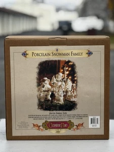 Grandeur Noel Porcelain Snowman Family 2001 Collectors Edition NEW SEALED - Picture 1 of 6