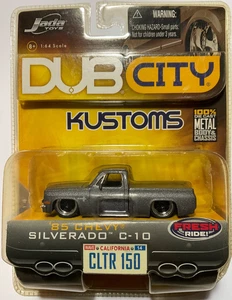 Chevy Silverado C-10 2006 Dub City Kustoms 85 gris onda 14 Jada 1:64 - Imagen 1 de 4