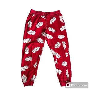 Disney Lilo And Stitch Sweat Pants Red Floral Size Youth Large - Picture 1 of 7