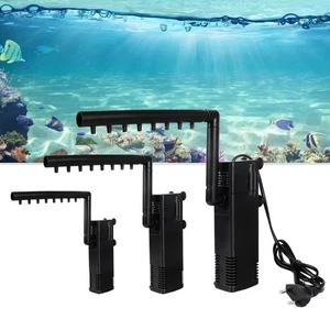 Water Filter Pump EU Plug Turtle Tank Filter Aquarium 3W-22W DIY Black 220-240V - Picture 1 of 17