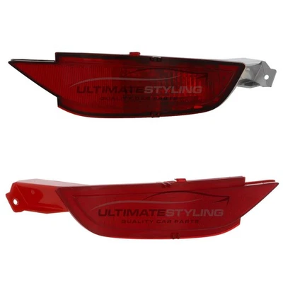 Ford Fiesta Rear Fog Light & Reflector Mk7 2008-2018 Hatch Tail Lamp Lens 1 Pair - Image 1 of 4