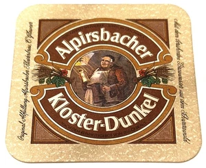 ALPIRSBACH ALPIRSBACHER KLOSTERDUNKEL BIER BRAUEREI 1 BIERDECKEL 50-60 Jahre alt - Picture 1 of 2