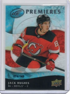 JACK HUGHES 2019-20 UPPER DECK ICE PREMIERES #40 RC 074/149 - Picture 1 of 2
