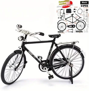 Dt. Händler Metall Fahrrad Modell im Maßstab Schwarz DIY Retro Sammeln Schwarz - Bild 1 von 9