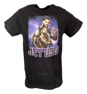 Camiseta WWE Jey Uso Purple Lightning Negra - Imagen 1 de 5