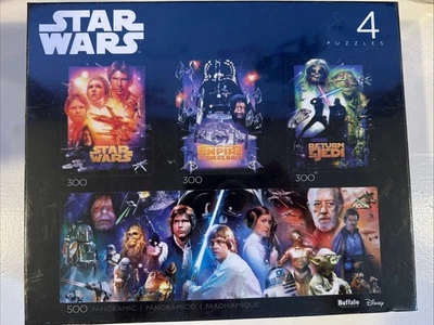 Rompecabezas Star Wars™ Edición Coleccionista 4 en 1 Multipack Juegos de Búfalo NUEVO Foto 1 de 3