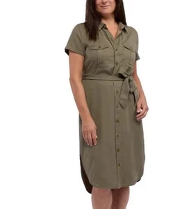 Teddi Rose Damen Tencel Shirtkleid grün, Gr. Small - Bild 1 von 2