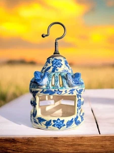 De colección Cerámica China Colgante Pájaro Enjaulado Emperador Yongzheng Dragón Trono Marca - Imagen 1 de 24