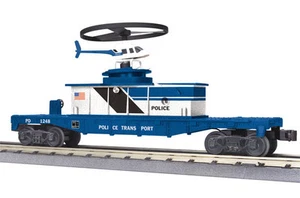 Coche plano MTH 30-79300 con helicóptero operativo policía nuevo en caja - Imagen 1 de 3