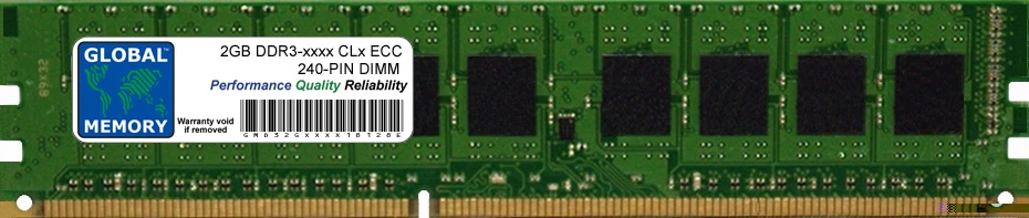 2GB DDR3 1066/1333/1600MHz 240-PIN ECC UDIMM Memoria RAM Per Server / - Immagine 1 di 1