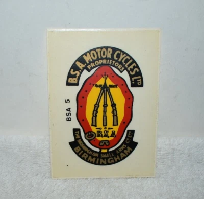 BSA Oil Tank Emblem  NOS   HR1 - Image 1 of 2