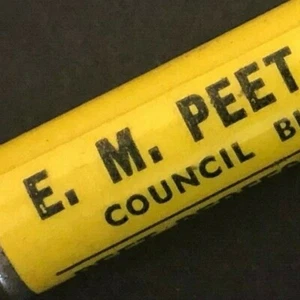 c1930's40's "Dietrich Peet Manly Council Bluffs, Iowa" Advertising Bullet Pencil - Picture 1 of 9
